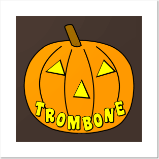 Trombone Halloween Pumpkin Posters and Art